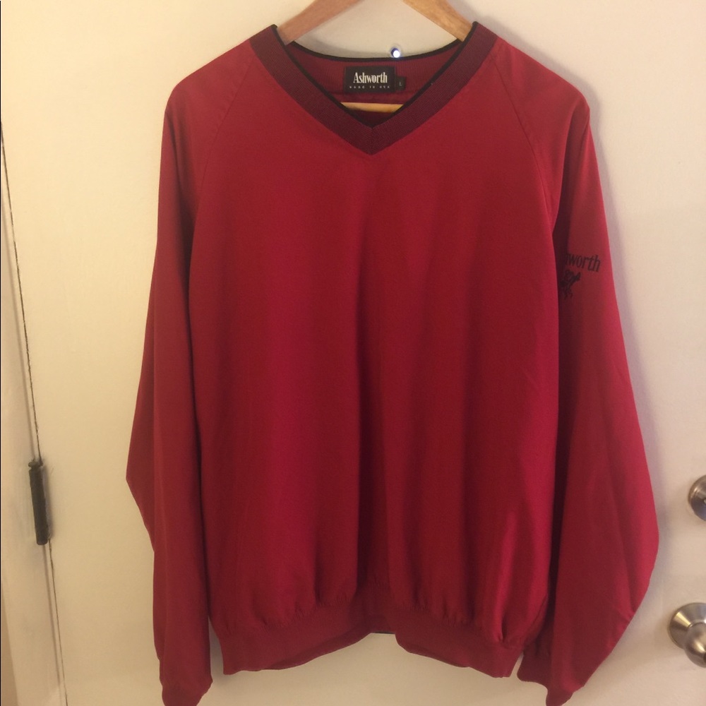 Red Pullover Lightweight Jacket Size Large - image 1